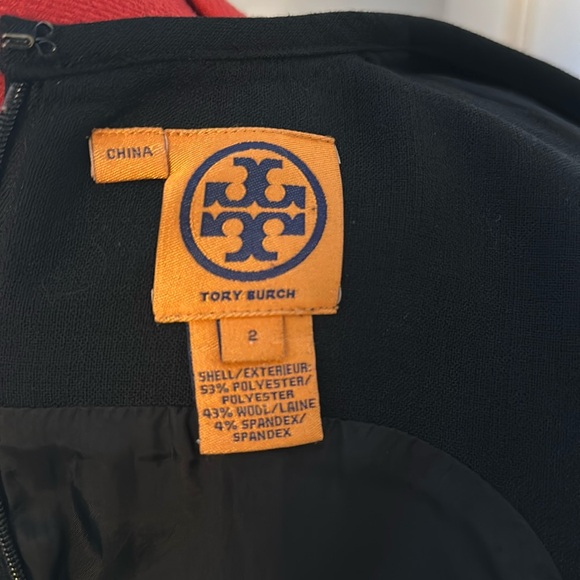 Tory Burch Fitted Sheath Dress, Black, Size 2 - Picture 2 of 4